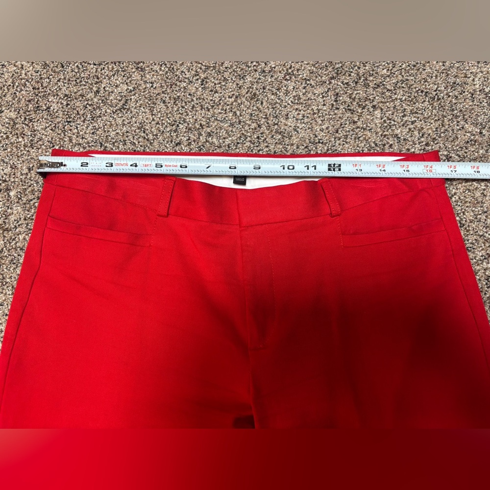BANANA REPUBLIC Womens “Sloan" Stretch Twill Pant Red, size 10 long - Picture 4 of 7